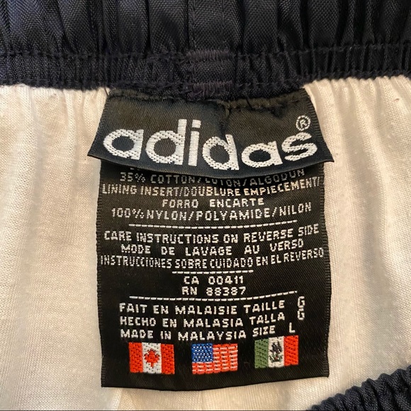 Adidas Zipper Bottom Nylon Parachute Track Pants Size Large - Picture 4 of 8